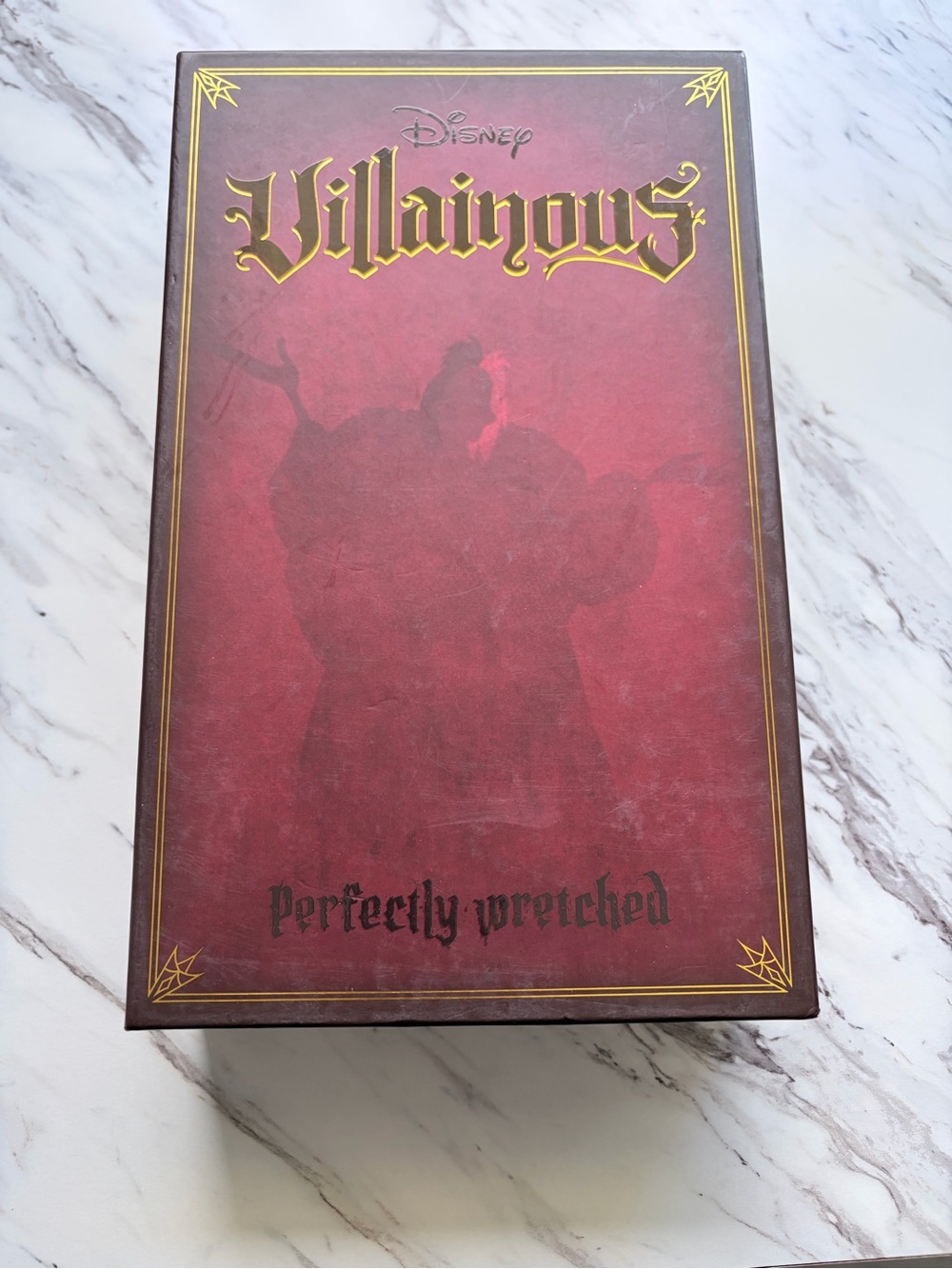Disney Villainous Box with Red Cover and Gold Accents